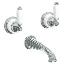 Watermark 180-5-DD-WH - Wall Mounted 3 Hole Bath Set