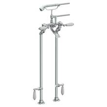 Watermark 180-8.3STP-CC-WH - Floor Standing Bath Set with Hand Shower and Shut-Off Valves