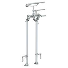 Watermark 180-8.3STP-U-WH - Floor Standing Bath Set with Hand Shower and Shut-Off Valves