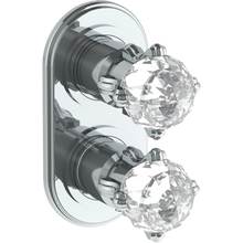 Watermark 201-T25-R2-WH - Wall Mounted Mini Thermostatic Shower Trim with built-in control, 3 1/2'' x 6 1/4'&