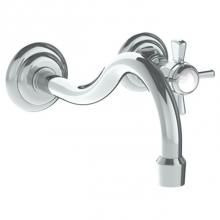 Watermark 206-1.2M-S1-PC - Wall Mounted 2 Hole Lavatory Set with 8 3/8'' CTC Spout