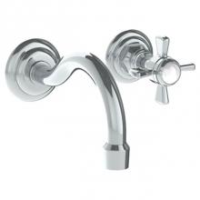 Watermark 206-1.2S-S1-PC - Wall Mounted 2 Hole Lavatory Set with 5 7/8'' CTC Spout
