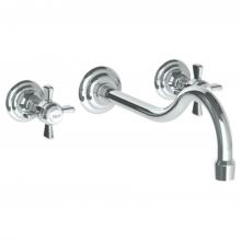 Watermark 206-2.2L-S1-PC - Wall Mounted 3 Hole Lavatory Set with 10 7/8'' CTC Spout