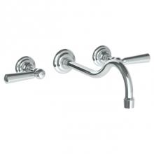 Watermark 206-2.2L-S1A-PC - Wall Mounted 3 Hole Lavatory Set with 10 7/8'' CTC Spout