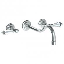 Watermark 206-2.2L-SWA-PC - Wall Mounted 3 Hole Lavatory Set with 10 7/8'' CTC Spout