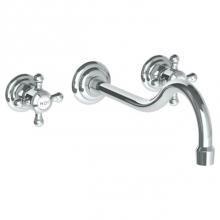 Watermark 206-2.2L-V-PC - Wall Mounted 3 Hole Lavatory Set with 10 7/8'' CTC Spout