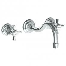 Watermark 206-2.2M-S1-PC - Wall Mounted 3 Hole Lavatory Set with 8 3/4'' CTC Spout