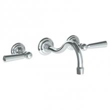 Watermark 206-2.2M-S1A-PC - Wall Mounted 3 Hole Lavatory Set with 8 3/4'' CTC Spout