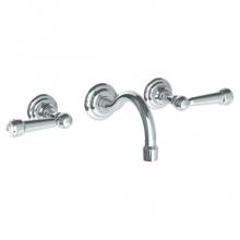 Watermark 206-2.2S-S2-PC - Wall Mounted 3 Hole Lavatory Set with 5 7/8'' CTC Spout