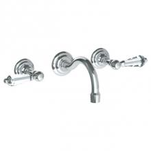 Watermark 206-2.2S-SWA-PC - Wall Mounted 3 Hole Lavatory Set with 5 7/8'' CTC Spout