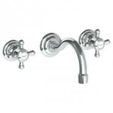Watermark 206-2.2S-V-PC - Wall Mounted 3 Hole Lavatory Set with 5 7/8'' CTC Spout