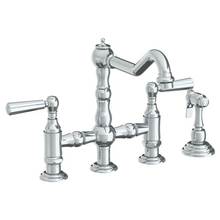 Watermark 206-7.6-S1A-GP - Deck Mounted Bridge Kitchen Faucet with Side Spray