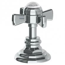 Watermark 206-DTH-S1-PC - Trim For Deck Mounted Valve.  Porcelain cross and lever buttons engraved ''HOT
