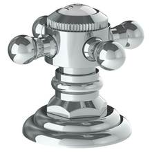 Watermark 206-DTH-V-WH - Trim For Deck Mounted Valve.  Porcelain cross and lever buttons engraved ''HOT