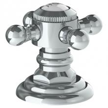 Watermark 206-DTH-V-PC - Trim For Deck Mounted Valve.  Porcelain cross and lever buttons engraved ''HOT