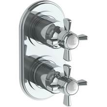 Watermark 206-T25-S1-WH - Wall Mounted Mini Thermostatic Shower Trim with built-in control, 3 1/2'' x 6 1/4'&