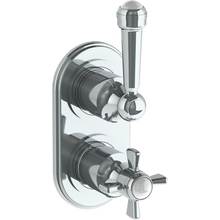 Watermark 206-T25-S2-GP - Wall Mounted Mini Thermostatic Shower Trim with built-in control, 3 1/2'' x 6 1/4'&