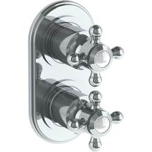 Watermark 206-T25-V-WH - Wall Mounted Mini Thermostatic Shower Trim with built-in control, 3 1/2'' x 6 1/4'&