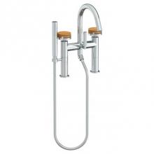 Watermark 21-8.2-E1-PC - Deck Mounted Exposed Bath Set with Hand Shower
