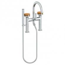 Watermark 21-8.2-E2-PC - Deck Mounted Exposed Bath Set with Hand Shower