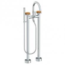 Watermark 21-8.3-E1-PC - Floor Standing Bath set with Slim Hand Shower