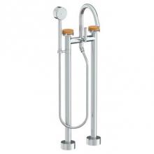 Watermark 21-8.3V-E1-PC - Floor Standing Bath set with Volume Hand Shower