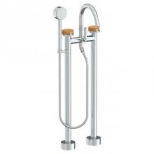 Watermark 21-8.3V-E2-PC - Floor Standing Bath set with Volume Hand Shower