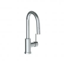 Watermark 22-9.3PG2-TIB-PC - Deck Mounted 1 Hole Gooseneck Prep Faucet with Pull Down Spray