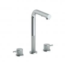 Watermark 22-9P3-TIC-PC - Deck Mounted 3 Hole Square Top Prep Faucet with Pull Out Spray
