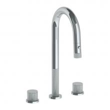 Watermark 22-9PG4-TIA-PC - Deck Mounted 3 Hole Gooseneck Prep Faucet with Pull Down Spray