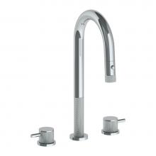 Watermark 22-9PG4-TIC-PC - Deck Mounted 3 Hole Gooseneck Prep Faucet with Pull Down Spray