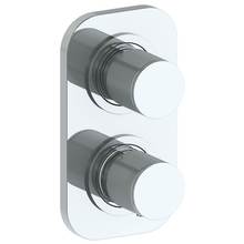 Watermark 22-T25-TIA-WH - Wall Mounted Mini Thermostatic Shower Trim with built-in control, 3 1/2'' x 6 1/4'&