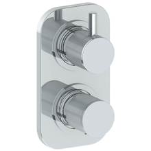 Watermark 22-T25-TIC-GP - Wall Mounted Mini Thermostatic Shower Trim with built-in control, 3 1/2'' x 6 1/4'&