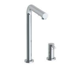 Watermark 23-7.1.3P1-L8V-PC - Deck Mounted 2 Hole Square Top Kitchen Faucet with Pull Out Spray