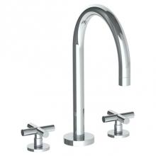 Watermark 23-8-L9-PC - Deck Mounted 3 Hole Gooseneck Bath set