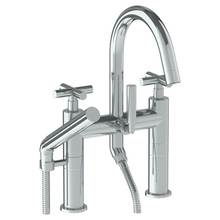 Watermark 23-8.2-L9-GP - Deck Mounted Exposed Gooseneck Bath Set with Hand Shower