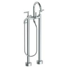 Watermark 23-8.3-L8-PC - Floor Standing Bath set with Gooseneck Spout and Slim Hand Shower