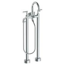 Watermark 23-8.3V-L8-PC - Floor Standing Bath set with Gooseneck Spout and Volume  Hand Shower