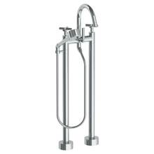 Watermark 23-8.3V-L9-PC - Floor Standing Bath set with Gooseneck Spout and Volume Hand Shower