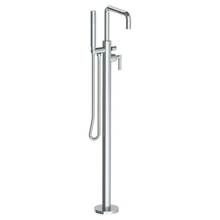 Watermark 23-8.8-L8-PC - Single Hole Floor Standing Square Bath set with Hand Shower