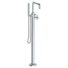 Watermark 23-8.8-L9-PC - Single Hole Floor Standing Square Bath set with Hand Shower