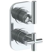 Watermark 23-T25-L8-GP - Wall Mounted Mini Thermostatic Shower Trim with built-in control, 3 1/2'' x 6 1/4'&