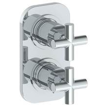 Watermark 23-T25-L9-GP - Wall Mounted Mini Thermostatic Shower Trim with built-in control, 3 1/2'' x 6 1/4'&