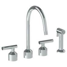 Watermark 25-7.1G-IN14-GP - Deck Mounted 4 Hole Kitchen Set With Gooseneck Spout - Includes Side Spray