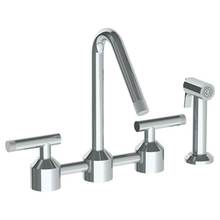 Watermark 25-7.6-IN14-PC - Deck Mounted Bridge Kitchen Faucet with Independent Side Spray