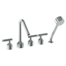 Watermark 25-8.1-IN14-WH - Deck Mounted 5 Hole Bath set with Angled Spout