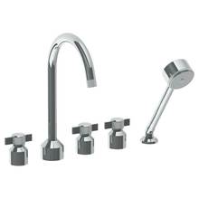 Watermark 25-8G.1-IN16-GP - Deck Mounted 5 Hole Bath set with Gooseneck Spout