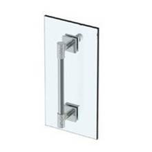 Watermark 27-0.1-12SDP-GP - Sense 12” shower door pull with knob/ glass mount towel bar with hook