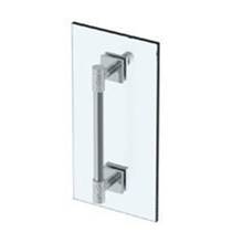 Watermark 27-0.1-18SDP-GP - Sense 18” shower door pull with knob/ glass mount towel bar with hook