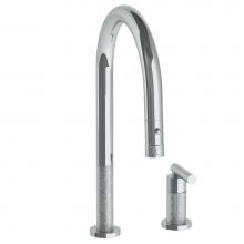 Watermark 27-7.1.3PG2-CL14V-CL - Deck Mounted 2 Hole Gooseneck Kitchen Faucet with Pull Down Spray